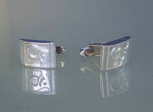 cufflinks zilver Hiab logo