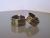 Titanium trouwringen ingelegd met fijnzilver en rosgoud en diamant
