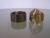 Titanium ring ingelegd met geelgouden silhouet en een geelgouden ring in silhouet