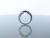 Titanium spanring met blauwe saffier