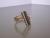 Draadring met drie kleuren goud en titanium stift