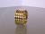 Geelgouden ring met diep liggend banden patroon